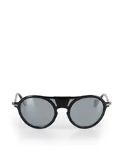 Black Mirrored Round Sunglasses