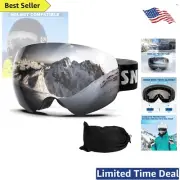 Ski Goggles for Adults - Anti-Fog, 100% UV Protection, Non-Slip Strap