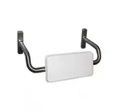 Jd Macdonald Pbr35a Padded Toilet Backrest With Curved Arm - White Pad