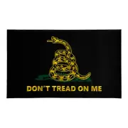 Don't Tread On Me Black Gadsden Flag Patch, Patriotic Patches