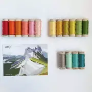 Aurifil Thread HOUSE COLLECTIONS (ACLAB1-6) 16 x Small Spools of Floss Embroider