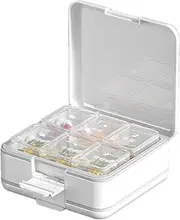 Multifunctional Pill Splitter Slicer Case | Pill Dispenser & Pill Box Container | Weekly Pill Box with Pill Cutter Crusher for Family Friends Colleagues