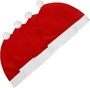 ETHZZLE 4pcs Car Headrest Cover Car Christmas Decoration Car Decor Santa Claus Hat Headrest Cover Car Supplies Auto Decor Vehicle Ornament Xmas Decor for Vehicle Xmas Decor for Auto