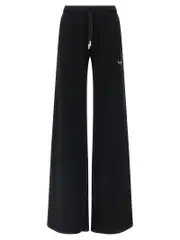 [Off-White] Off-White-Bookish Flowers Pantaloni Nero-Donna XS
