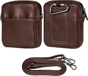 [TYVFJWH] Galaxy Z Flip 6 5 4 3 2 1 5G Shoulder Bag Leather Mens, Leather Mobile Phone Crossbody Holster with Belt Loop Zipper Carrying Case Compatible with Huawei P50 Pocket/Pocket S/Motorola Razr 2019/Razr 5G