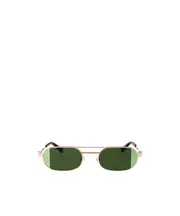 Off-White Oval Frame Sunglasses 55 Green