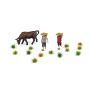 Model Grass Miniature Scenery Railroad Trains Grass Landscape Mini Set 104Pcs
