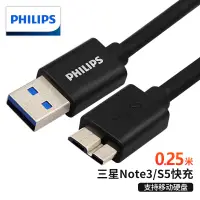 在飛比找京東台灣優惠-飛利浦（PHILIPS）高速USB3.0移動硬碟數據線 AM