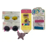 Girls Rainbow Sunglasses Butterfly Hair Clip Lot Kawaii Barrette Piper K. Wonder