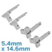 4pcs 5.4mm x 14.6mm Spring Hinge Assembly Acetate Eyeglass Frame Repair Part