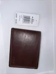 Bosca Dolce Credit Wallet w/I.D. Passcase Monogram KRM and the K is backwards
