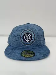 New York City FC New Era Sky Football Club Blue On-Field Fitted Cap Hat 7 1/4