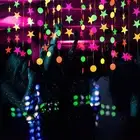 Round Polka Dot and Star Wreath UV Blacklight Glow Party Decor BIRTHDAY Theme
