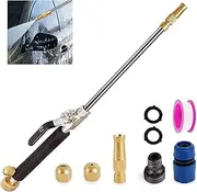 OUTTDID High Pressure Power Washer Gun, Portable Car Cleaner Gun Sprayer Wand with Flexible Hose Nozzle, Garden Hose End, 3 Hose Nozzles for Cleaning Garden Sidewalk Gutter Window