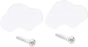 Angoily 2 Pack Boys and Girls Drawer Pulls Handles Cartoon Anti-Bumping Rubber Door Knobs White Star Shaped for Boys and Girls Room Decor