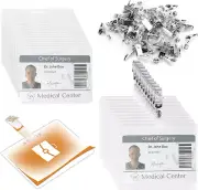 100 Pieces Laminating Pouch with 50PCS Clips Government-Size Card Laminating ...