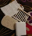Amish Country Bar Soap 4 Piece Gift Set - 7 oz Bar Soap - Bag - Holder - Rack