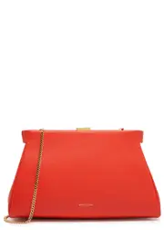 Demellier Cannes Leather Clutch - Red ONE SIZE