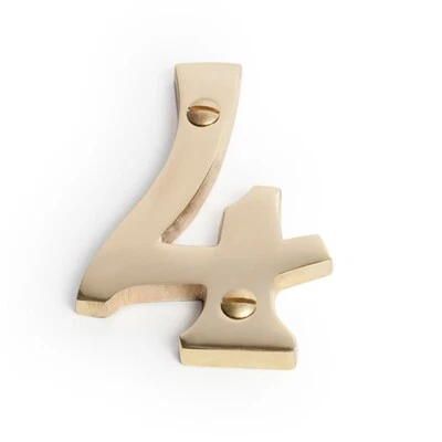 Sandleford 75mm 4 Solid Brass Numeral