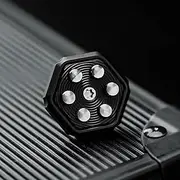 Mechanical Bolt Push Egg Fidget Slider - Finger Spinner Toy Haptic Coin Decompression Toy for Adults, Black Accessories