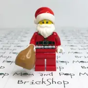 LEGO Santa Claus with Toy Sack, Fur Lined Jacket, White Bushy Mustache & Beard