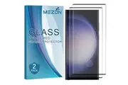 [Set of 2] Full Coverage Samsung Galaxy S23 Ultra (6.8") Tempered Glass Crystal Clear Premium 9H HD Screen Protector by MEZON (Galaxy S23 Ultra, 9H Full)