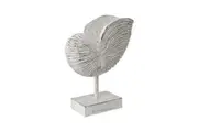 Willow & Silk Handmade 27cm Wooden Whitewash Shell On Base Ornament/Table Decor