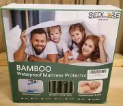 Bedlore Sweet Dream Bamboo Waterproof Mattress Protector King Size New Open Box