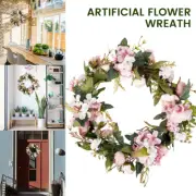 Artificial Camellia Hydrangea Flower Garland Door Wreath Wedding Party pamCg