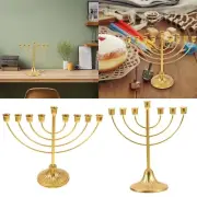 Elegant Hanukkah Candleholder Crafted From Golden Ironwork Exquisite Candle