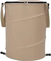 Up Trash Can, 600D Oxford Cloth Lid Design Camping Trash Can Foldable Multifunctional Rugged for Picnic (Coffee)
