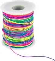 Elastic Beading Cords 100M Elastic String for Bracelets Rainbow 1Mm Elastic Cord