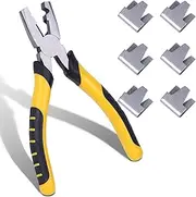 MUDUOBAN 300 Pcs Pet Cage Building Clips & Wire Fasten Clips & Buckle Pliers Snap for Poultry Chicken Quail Pigeon Rabbit Pet Dog Cat Cage Installation Equipment Tools
