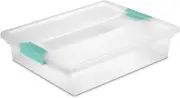 12-Pack Plastic Storage Bins with Lids, Clear Bin Containers, Large, 5.7 Qt
