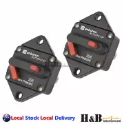 2x30A AMP Marine Circuit Breaker IP67 Waterproof 12V 24V Panel Mount Reset