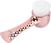COMPUKAS Ergonomic Handle Facial Brush Portable Skin Care Tool Double-sided Cleansing Brush Safe Plastic Great for Home Travel Random Style