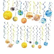 Outer Space Party Decoration Hanging Swirls 30 Pcs Solar System Planet Party