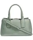 Donna Karan New York Amagansett Soft-Rolled Leather Satchel Pale Jade Silver