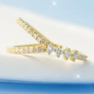 【BRILLMOND JEWELRY】鑽石線戒 18K金 交織鑽戒雙色選(18K金台 天然鑽石總重20分)