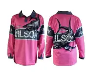 WILSON PINK KIDS LONG SLEEVE FISHING SHIRT