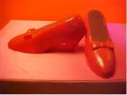 Enesco 1999 Wizard of Oz Ruby Slippers w/red insides Salt Shakers