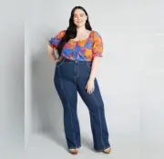 ModCloth NWT In All My Vibrance Peasant Blouse in Bali Floral - Size Medium