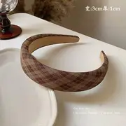 Fabric Headband (various designs) / Set 10 - 1 Pc - Coffee - One Size