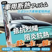 在飛比找森森購物網優惠-日式DIY汽車靜電隔熱紙(300x50cm) 可見光5%｜隔