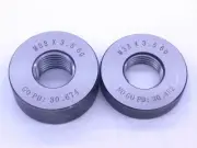 NEW M33 X 3.5 6g SOLID THREAD RING GAGES 33 GO NO GO P.D.'S = 30.674 & 30.462