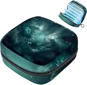 Period Bag,Sanitary Napkin Storage Bag,Universe Galaxy Stars Fantasy,Tampon Bag for Purse