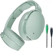 Skullcandy Hesh ANC Over-Ear Noise Cancelling Wireless Headphones with Charging Cable, 22 Hr Battery, Microphone, Works with iPhone Android and Bluetooth Devices - Preppy Sage