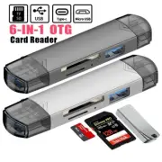 USB-C OTG Adapter SD TF Micro Card Reader For iPhone Samsung MacBook PC Laptop