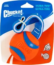 Chuckit Interactive Play Durable Rubber Dog Fetch Rope Toy - Ultra Tug Large