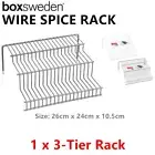 Metal Wire 3Tier Step Shelf Display Rack Spice Shelves Storage Organiser Cabinet